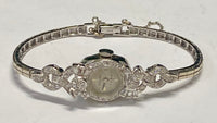 CHALET Vintage 1940's Solid White Gold Approx. 44 Diamonds Watch-$20K APR w/COA! APR57