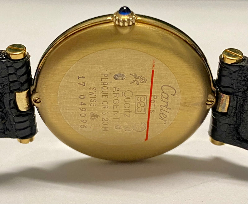 CARTIER Must De Vintage Solid Gold/ Silver Ladies Wristwatch - $10K APR w/ COA!! APR57
