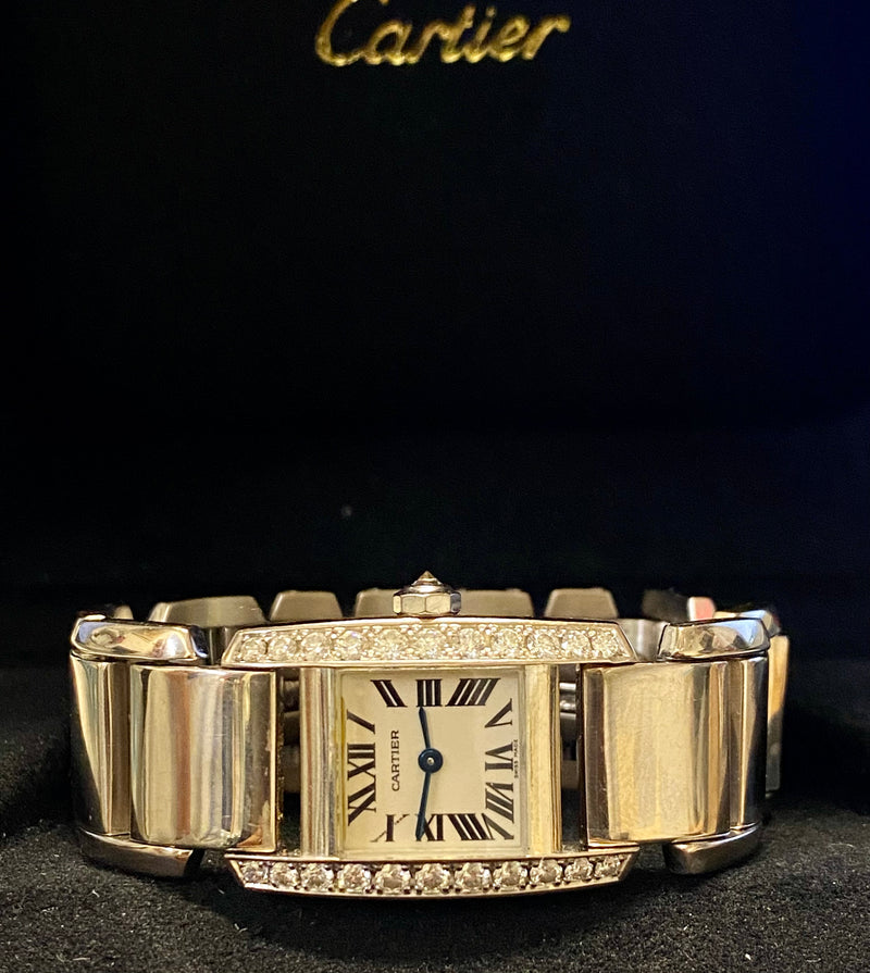 CARTIER Tankissime Ladies 18K White Gold Watch w/ 23 Diamonds! - $50K Appraisal Value! ✓ APR 57