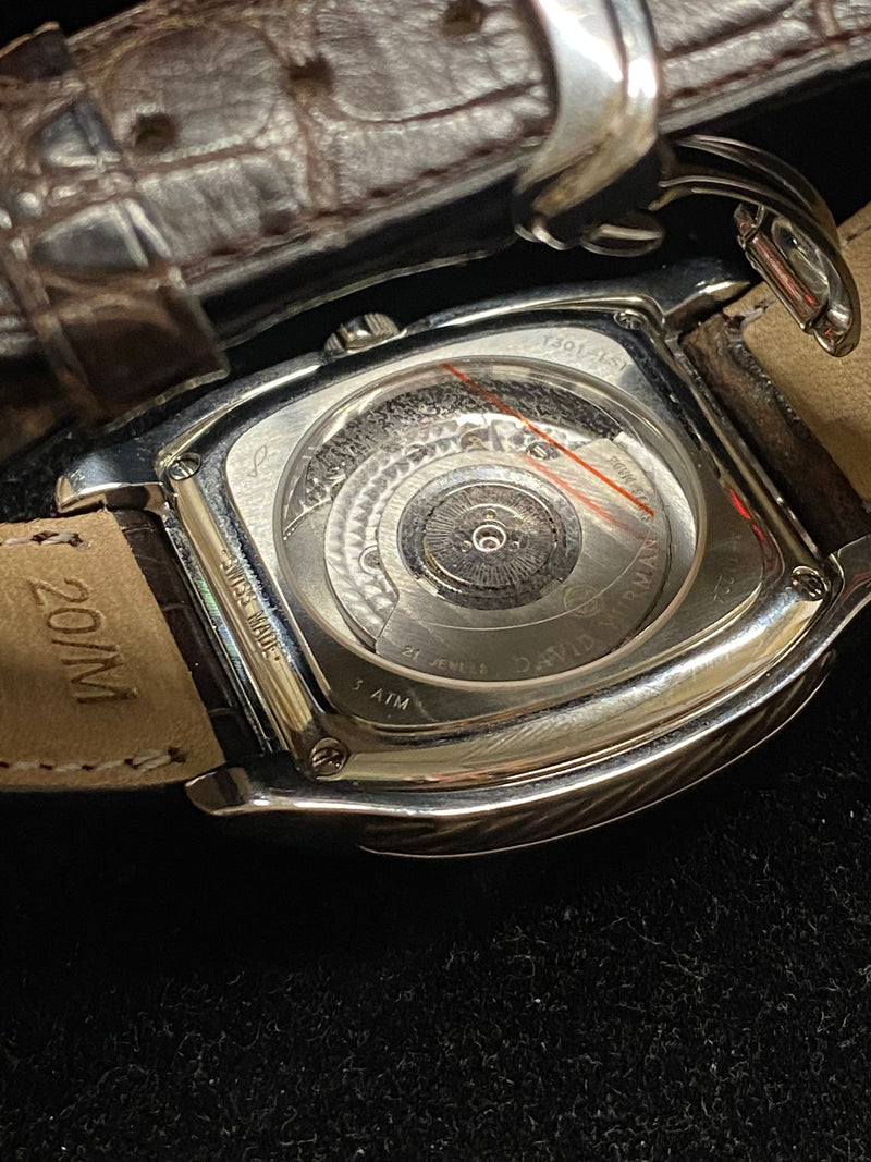 David Yerman SS Automatic Unique Blue Dial Brand New Men's Watch- $8K APR w/ COA APR 57