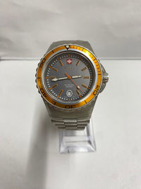 ZODIAC SS Beautiful Orange Rotating Bezel Brand New Men's Watch- $6K APR w/ COA! APR 57