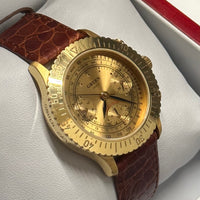 GRUEN Aquarius Chronograph 18K YG Ltd. Ed. Men's Automatic Watch- $30K APR w/COA APR 57