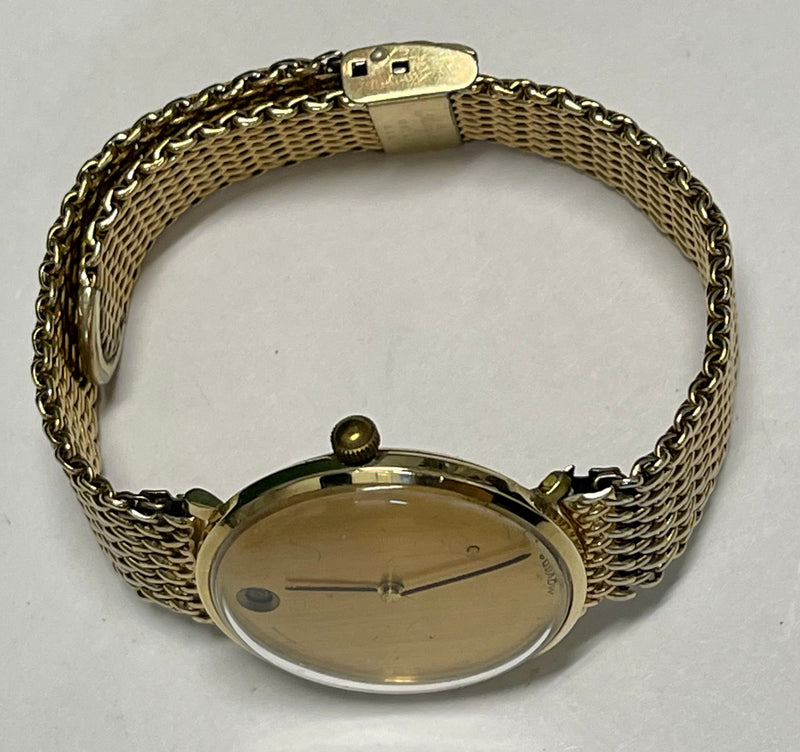 MOVADO Date 14K Yellow Gold Mechanical Vintage Men's Wristwatch- $15K APR w/ COA APR57