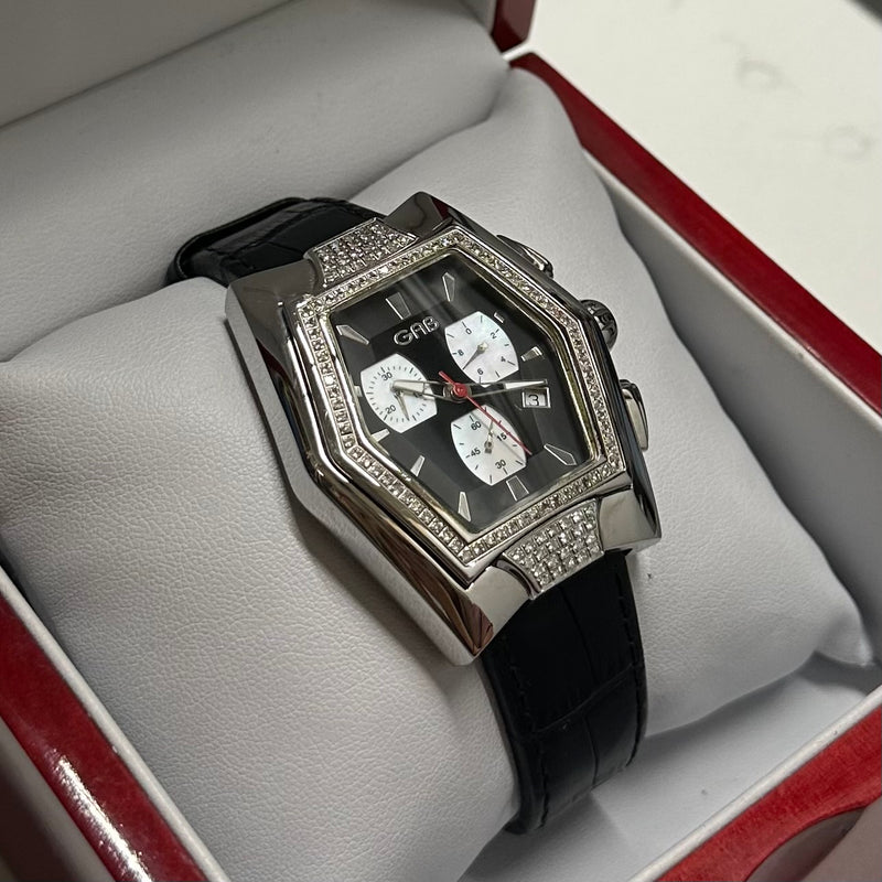 GAB SS Hex Shaped w/ Approx. 120 Diamonds Unique Unisex Watch - $10K APR w/ COA! APR57