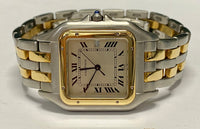 CARTIER Jumbo Panthere #187957 Two-Tone Square Wristwatch Quartz in Yellow Gold and Stainless Steel - $10K VALUE APR 57