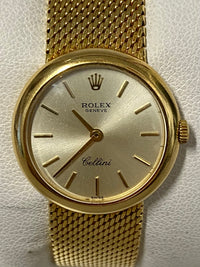 LADIES ROLEX CELLINI! SOLID GOLD WITH BEAUTIFUL SILVER OYSTER DIAL! EXTREMELY EXCLUSIVE! - $25K APR w/CoA!| APR 57