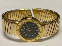 BVLGARI BULGARI Serpenti Tubogas 18K Yellow Gold & Steel Two-Tone Cuff Watch - $35K Appraisal Value! ✓ APR57