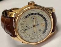 GIRARD-PERREGAUX World Time 18K Rose Gold 63-Jewel Automatic Chronograph - $60K Appraisal Value! ✓ APR 57