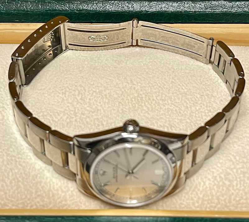 ROLEX Oyster Perpetual SS - White Gold Finish Brand New Watch - $18K APR w/ COA! APR 57