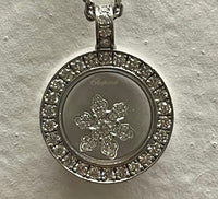 CHOPARD Ladies' Pendant Necklace W/ 55 Diamonds 18K White Gold - $30K APR w/ CoA APR 57