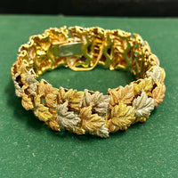 1960s Stunning Leaf Motif Link Bracelet in 18K Tri-Color Gold - $30K VALUE APR57