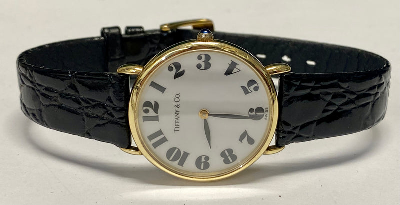 TIFFANY & CO. Solid Gold Ladies Wristwatch Porcelain White Dial- $15K APR w/COA! APR57