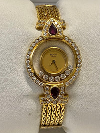 CHOPARD HAPPY SPORT 18K Yellow Gold Ladies Wristwatch w/ Diamonds and Gems - $50K APR Value w/ CoA! APR 57