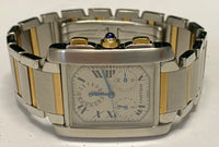 CARTIER Tank Jumbo Chronograph 18K Yellow Gold/ S. Steel Watch- $20K APR w/ COA! APR57