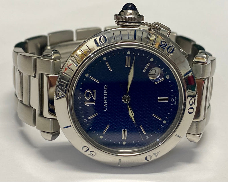 CARTIER Pasha Stainless Steel Automatic Large Men's Wristwatch- $20K APR w/ COA! APR57
