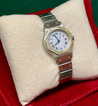 CARTIER Santos Two-Tone YG/SS Octagonal Automatic Unique Watch- $16K APR w/ COA! APR57