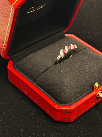 Rubies and Diamonds in Exquisite Solid WG Ring, Cartier Inspired - $5K APR w/CoA APR 57