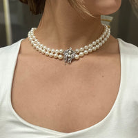 Beautiful 99-Pearl Double Strand Necklace in SWG - $15K Appraisal Value w/ CoA! } APR57