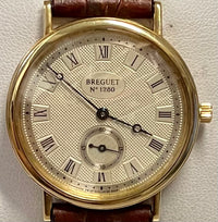 BREGUET Skeleton Back 18K Yellow Gold Mechanical Men Wristwatch-$40K APR w/ COA APR57