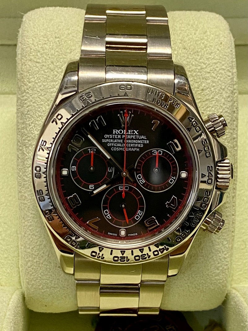 ROLEX Daytona 18K White Gold Chronograph Automatic Wristwatch- $100K APR w/ COA! APR57