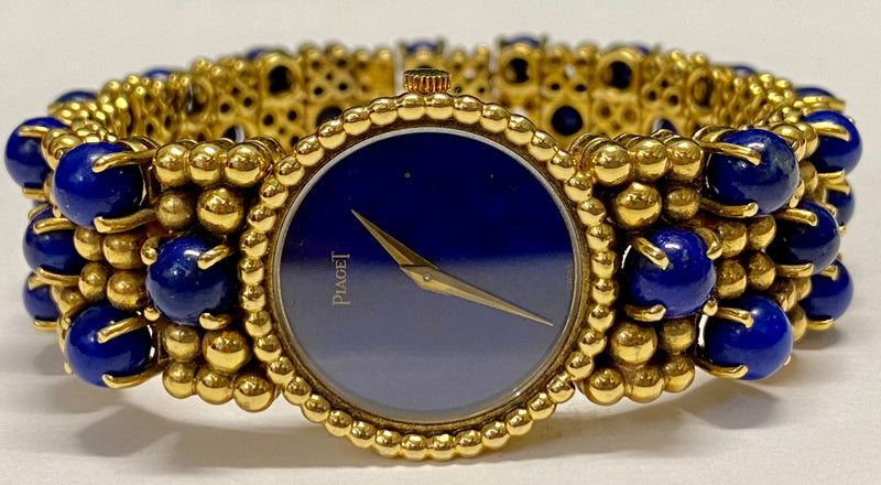 PIAGET Custom Polo Lady's Wristwatch in 18K Yellow Gold & Lapis Lazuli Stones - $60K VALUE APR 57