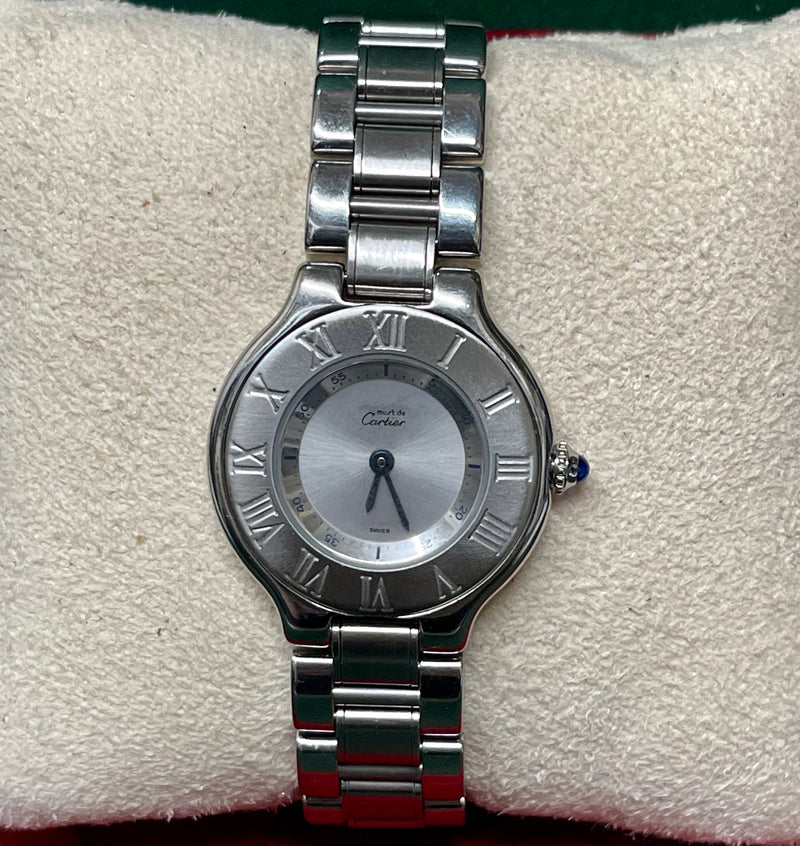 Must de CARTIER Ref. 1340 Stainless Steel Brand New Wristwatch - $8K APR w/ COA! APR57