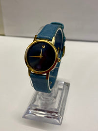 MOVADO Extremely Beautiful and simple Wristwatch w/ Blue Strap $1.5K APR w/ COA! APR57