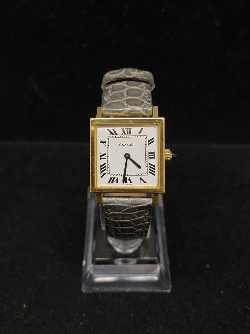Cartier Incredibly Beautiful Gold Platted Rare Tank Style Watch -$16K APR w/COA! APR57