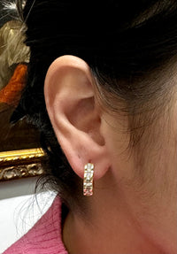 Intricate Designer Gold Earrings with 2.60ct Baguette Diamonds - $12K APR w/CoA! APR57