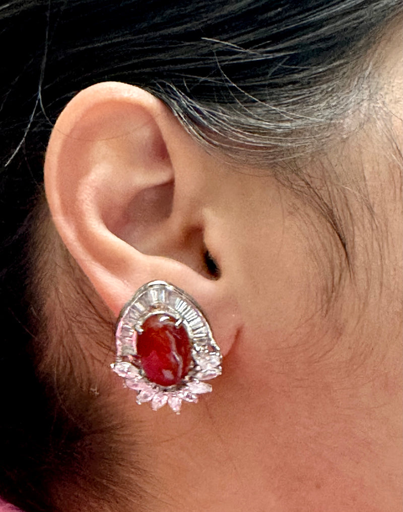Large Ruby Earrings, Natural Ruby Earrings, Victorian Earrings, Ruby E –  Adina Stone Jewelry