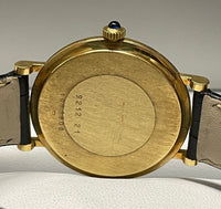 JAEGER LECOULTRE 18K Yellow Gold Mechanical Dress Watch w/ Special Porcelain Style Dial - $20K Appraisal Value! ✓ APR 57