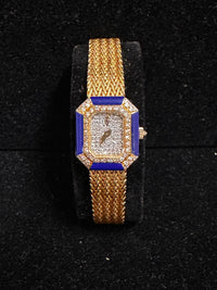 CORUM 18K Gold Diamond & Lapis Lazuli Custom Ladies Wristwatch - $50K APR w/ COA APR57