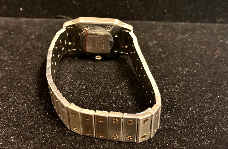 Cartier Santos 18K Gold & SS Large Men's Watch w/Date Feature - $16K APR w/ COA! APR57