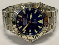 Omega Mens Sea Master Rare Diving Watch Wave Blue Dial Brand New  $10K APR& COA! APR 57