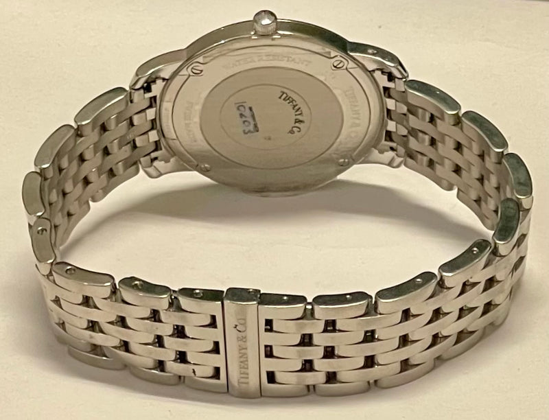 TIFFANY & CO. Incredible Stainless Steel Water Resistant Watch on Link Bracelet - $6K Appraisal Value! ✓ APR 57