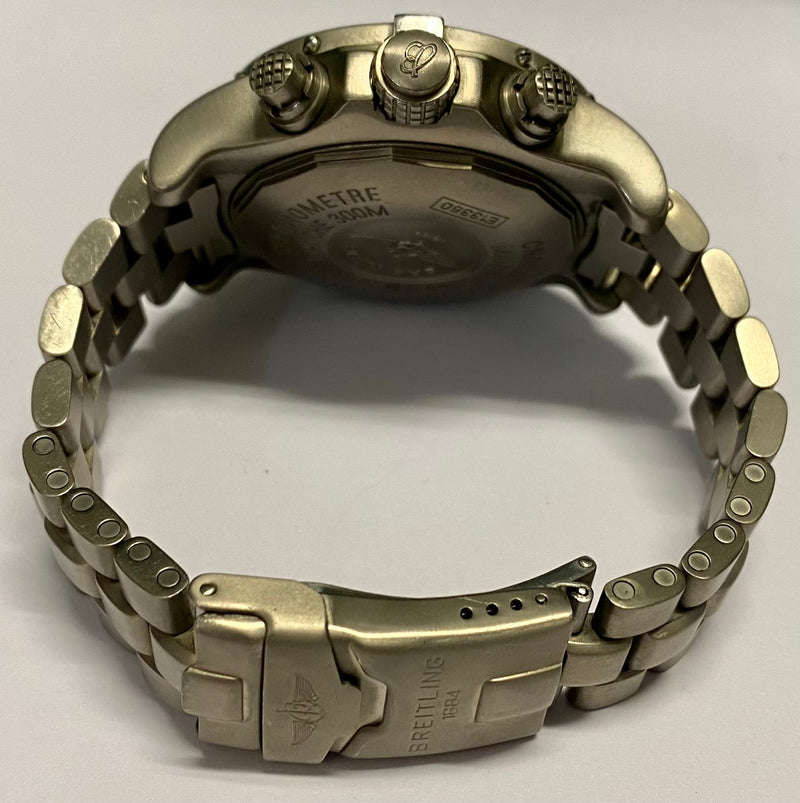 BREITLING Rare Jumbo Chrono Titanium w/ 3 Sub Dial Men's Watch- $12K APR w/ COA! APR57