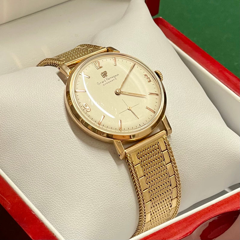 GIRARD PERREGAUX Gyromatic 18K Rose Gold Wristwatch - $25K APR Value w/ CoA! APR 57