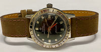 ZODIAC Aerospace GMT Vintage 1940's SS w/ Rotating Bezel Watch- $15K APR w/ COA! APR57