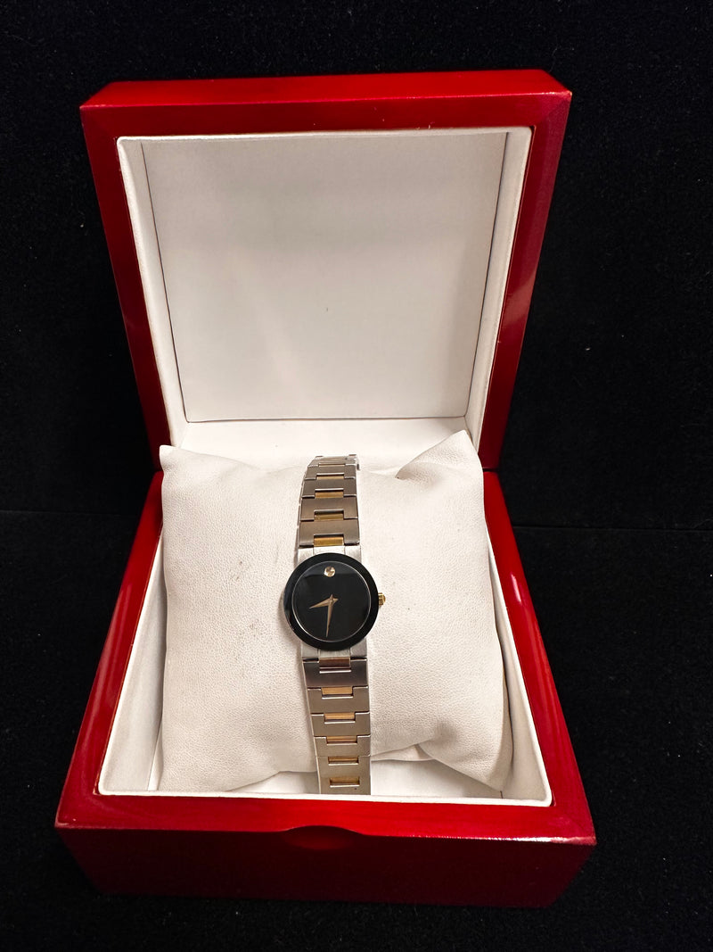 MOVADO Brand New Ladies SS Black Watch with Sapphire Crystal - $2K APR w/ COA!! APR57
