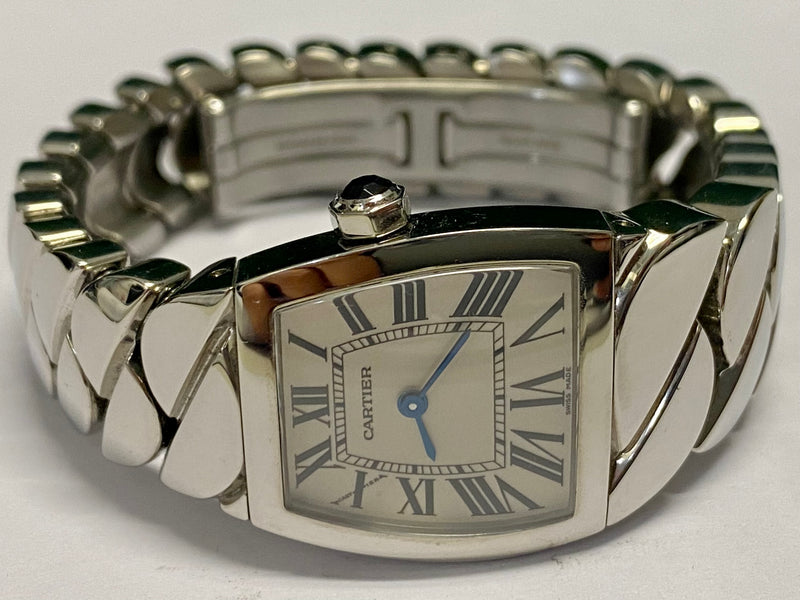 CARTIER La Dona #2902 Quartz Wristwatch Asymmetrical Case in Stainless Steel - $8K VALUE APR 57