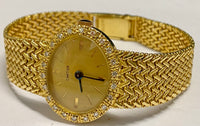 CARTIER Extremely Rare 18K Yellow Gold Wristwatch w/ 22 Diamond Bezel - $30K Appraisal Value! ✓ APR 57