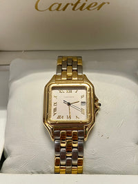 CARTIER Panthere Incredibly Rare Two-Tone 18K YG & SS Watch! - $60K Appraisal Value! ✓ APR 57