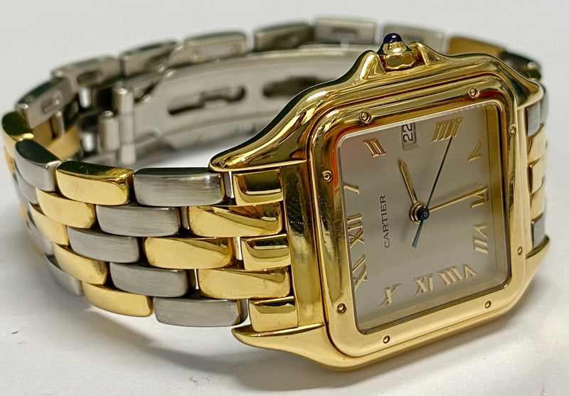 CARTIER Panthere Incredibly Rare Two-Tone 18K YG & SS Watch! - $60K Appraisal Value! ✓ APR 57