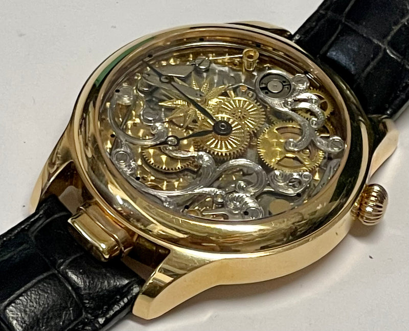 NIVREL Repetition Skeleton Automatic 18K Rose Gold Wristwatch - $80K APR w/ COA! APR 57