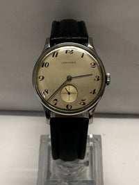 LONGINES Unique Stainless Steel Vintage 1940's Rare Men's Watch- $6K APR w/ COA! APR57