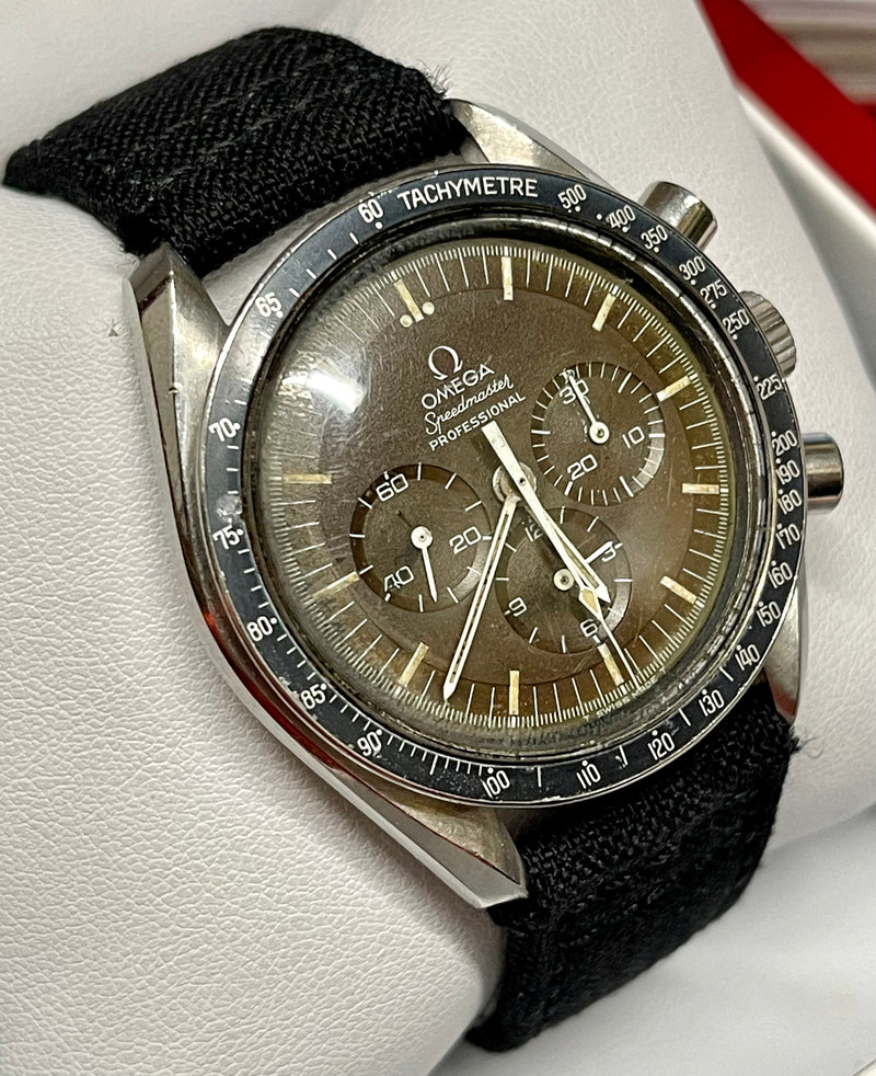 OMEGA SpeedMaster Professional SS Automatic 1st Watch Worn on Moon! With Rare Brown Tropical Dial!  Ref. #321 - $100K Appraisal Value! APR 57