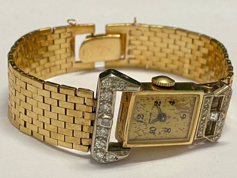 PARK LANE Vintage 1920's Solid Gold w/ 20 Diamds Ladies Watch - $30K APR w/ COA! APR57