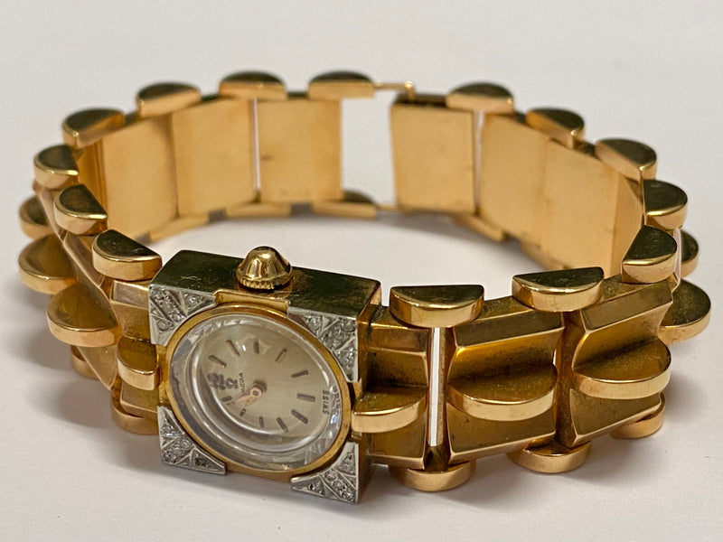 OMEGA Vintage 18K YG w/ Diamonds Art Deco Style Ladies Watch - $30K APR w/ COA!! APR57