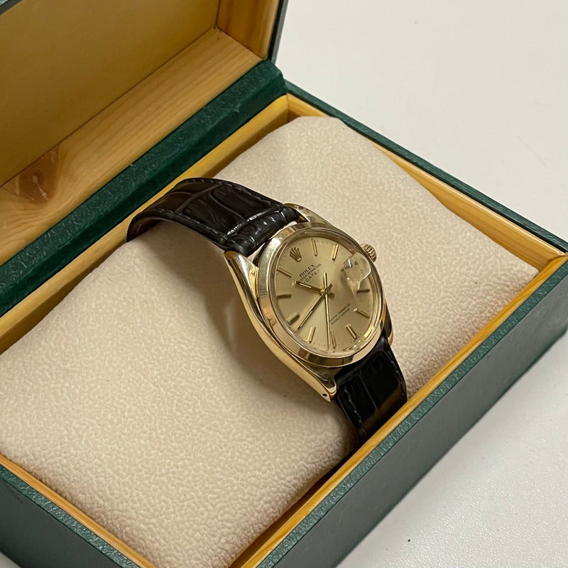 ROLEX Oyster Perpetual 1978 #1503 Date Solid Gold Men's Watch - $50K APR w/ COA! APR57