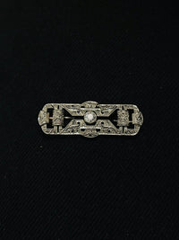 Vintage Victorian Designer Style WG Brooch/Pin W/ 33 Diamonds - $20K APR w/ CoA! APR 57
